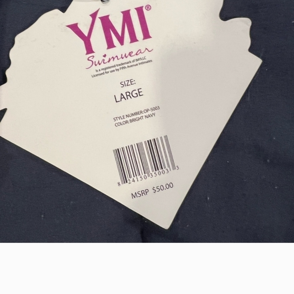 YMI Blue One Piece Swimsuit Size Large NWT - Picture 2 of 4
